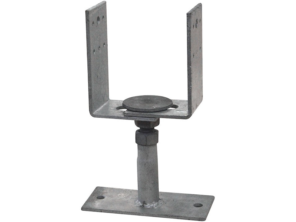Adjustable post leg anchor