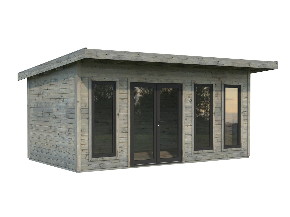 Garden Cabin Aurelia 15.2 m², grey dip-treated