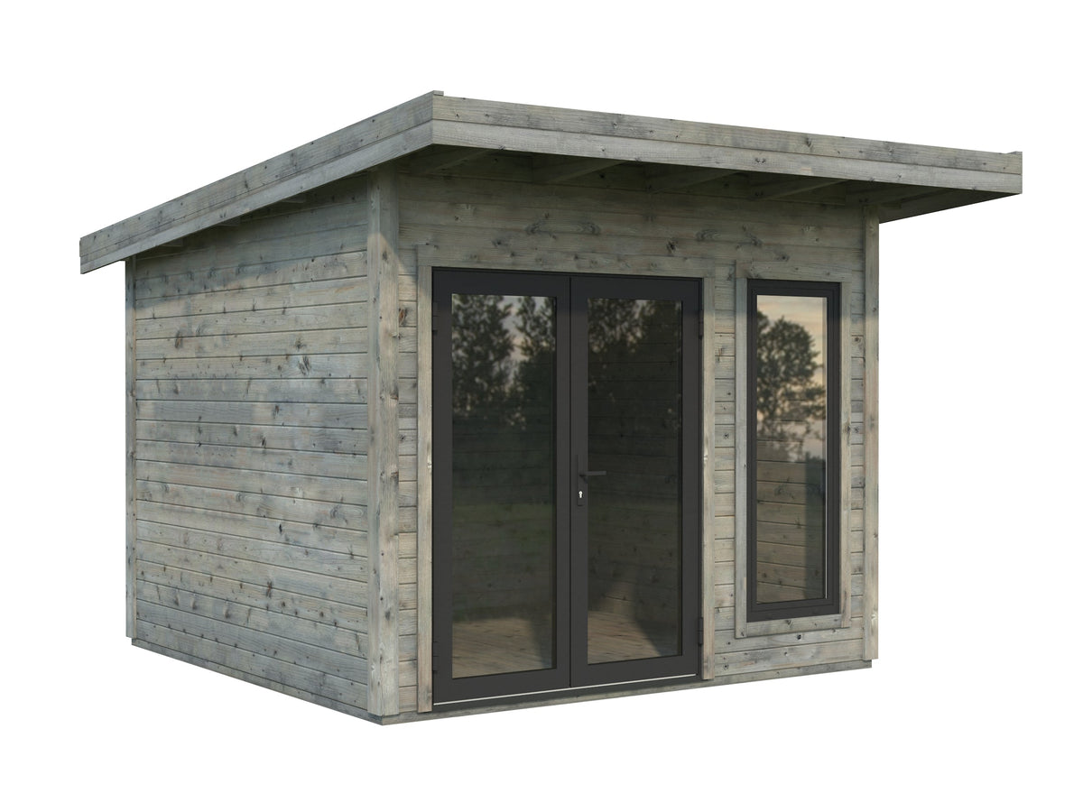 Garden Cabin Aurelia 8.4 m², grey dip-treated