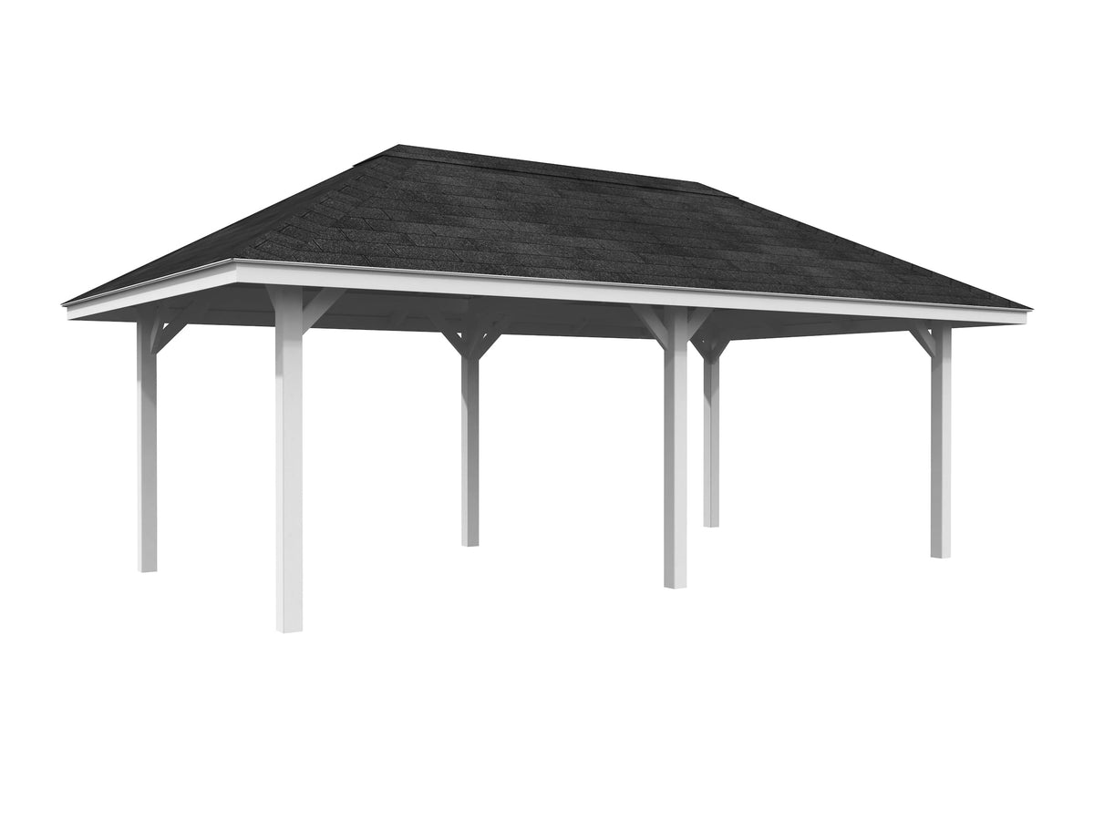 Garden Gazebo Bianca 16.6 m², painted white