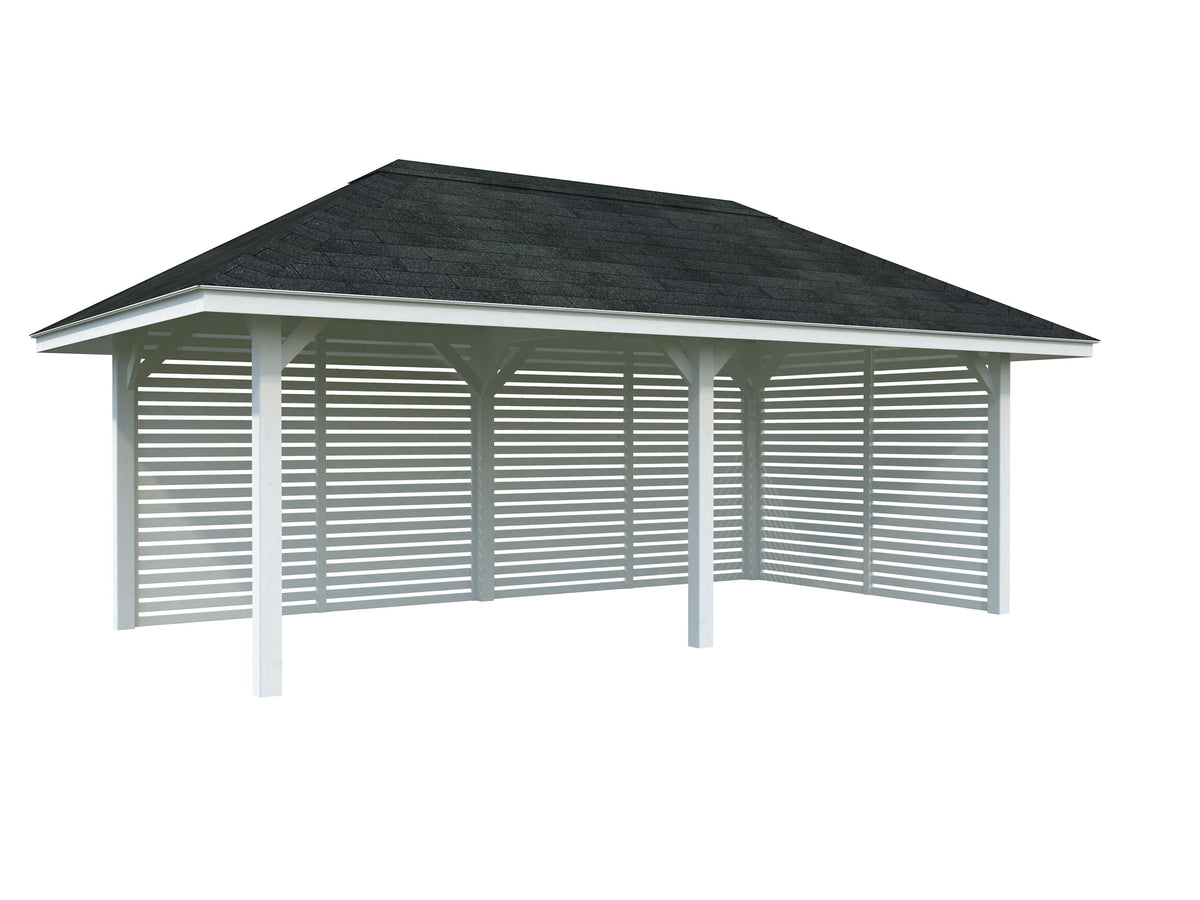 Garden Gazebo Bianca 16.6 m² Set 109, painted white
