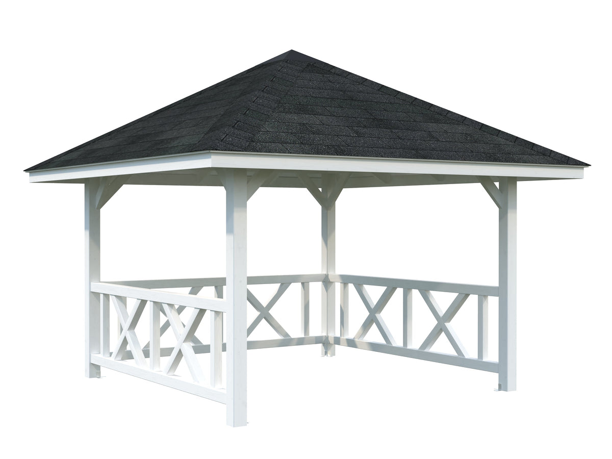 Garden Gazebo Bianca 8.3 m² Set 101, painted white