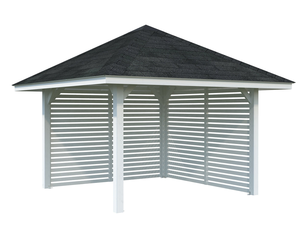Garden Gazebo Bianca 8.3 m² Set 102, painted white