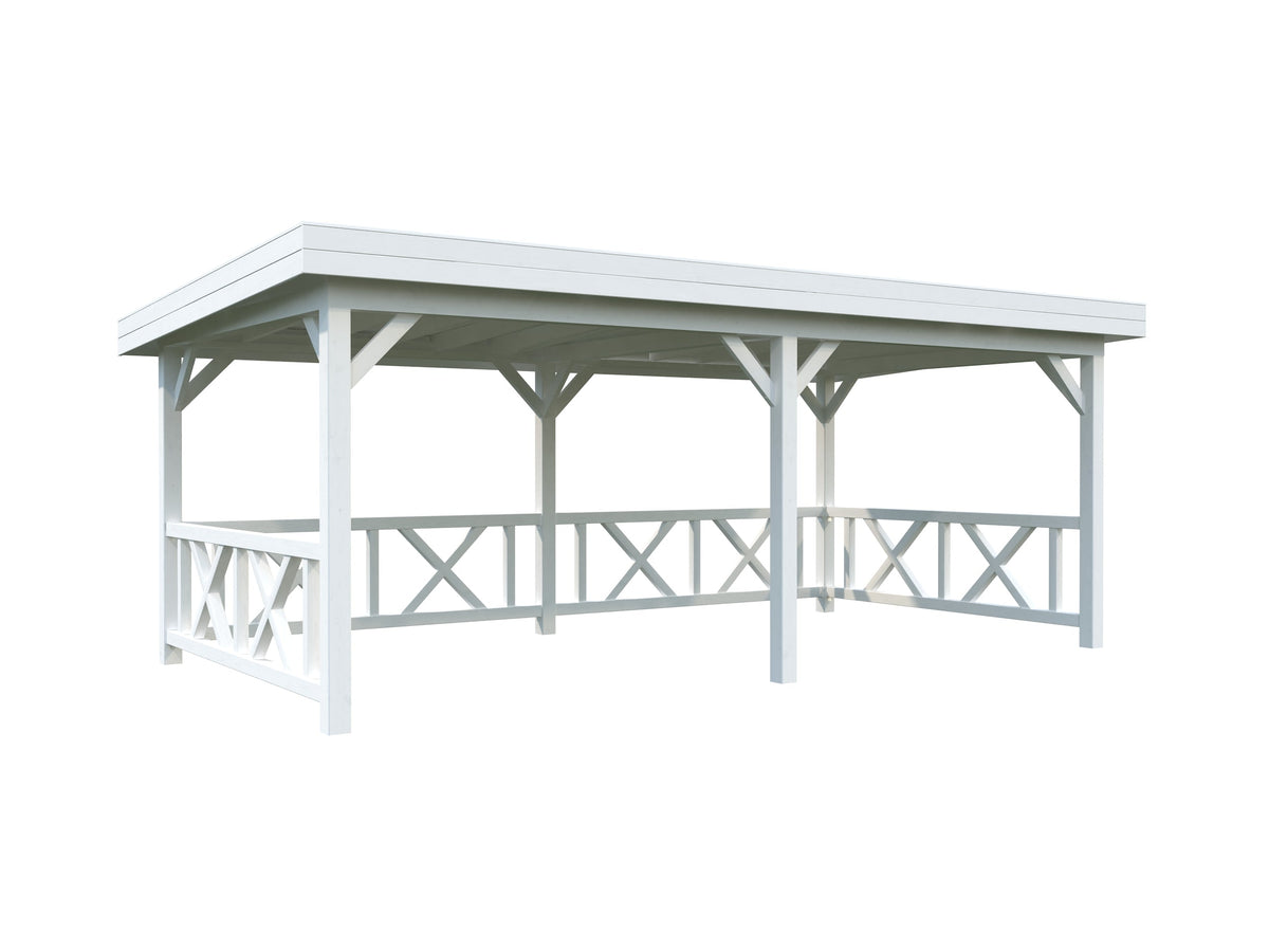 Garden Gazebo Lenna 16.6 m² Set 307, painted white