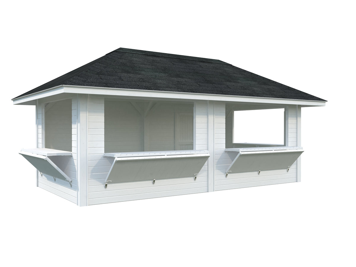 Garden Kiosk Bianca 16.6 m² Set 112, painted white
