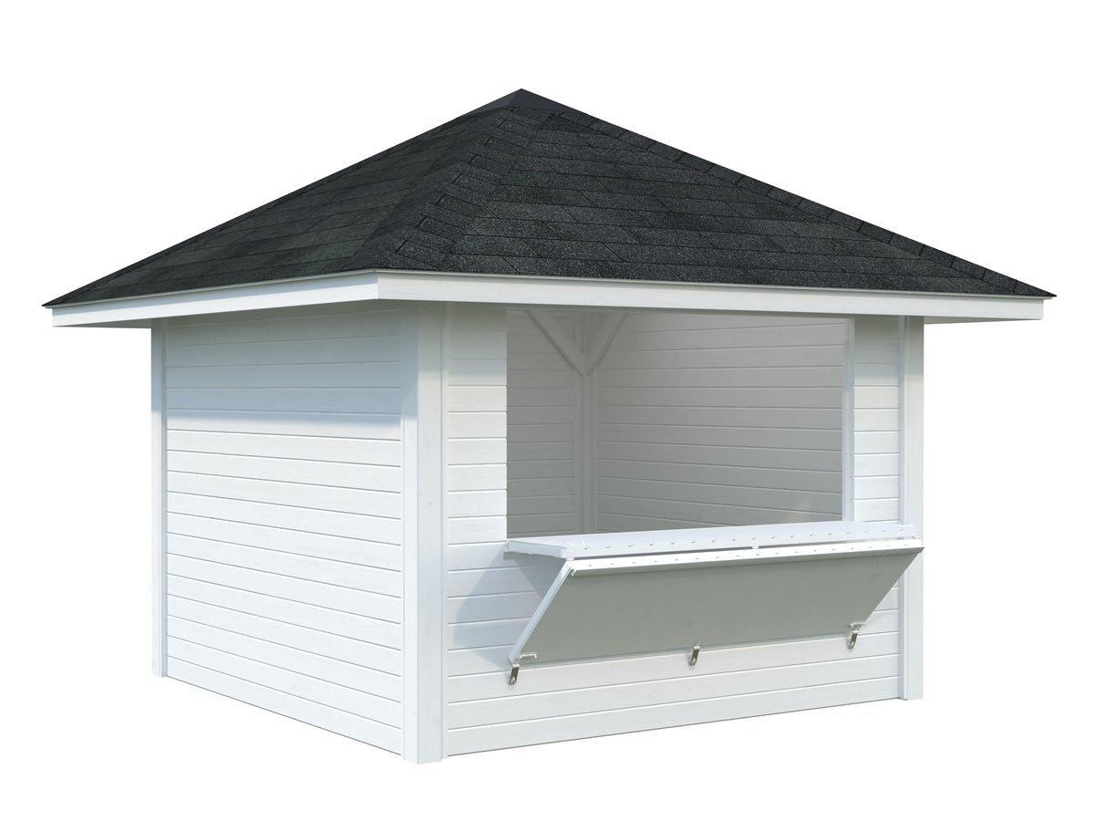 Garden Kiosk Bianca 8.3 m² Set 104, painted white