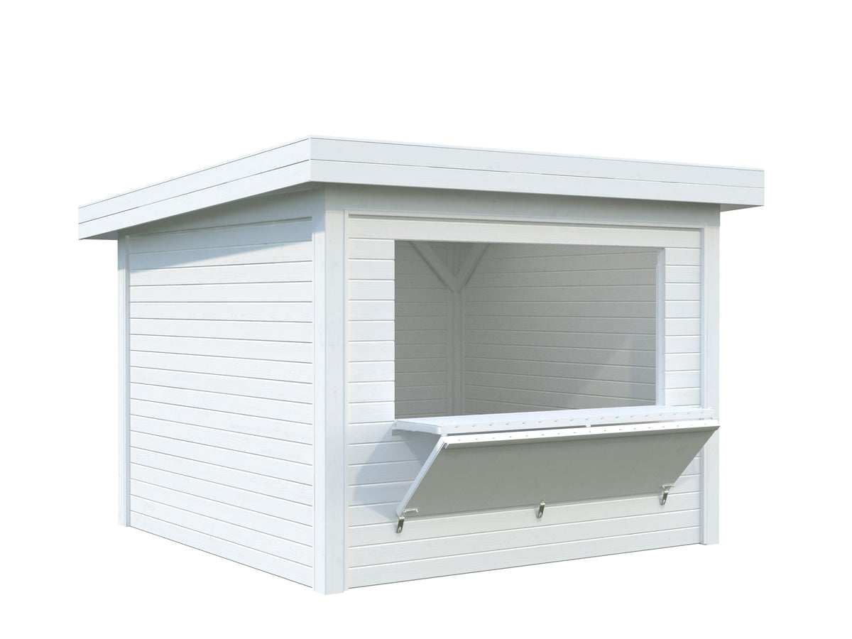 Garden Kiosk Lenna 8.3 m² Set 304, painted white