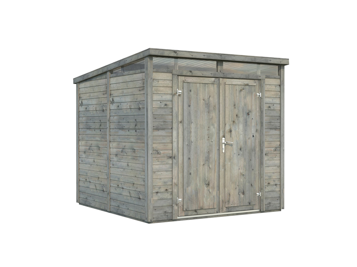 Garden Shed Elias 4.9 m², grey dip-treated