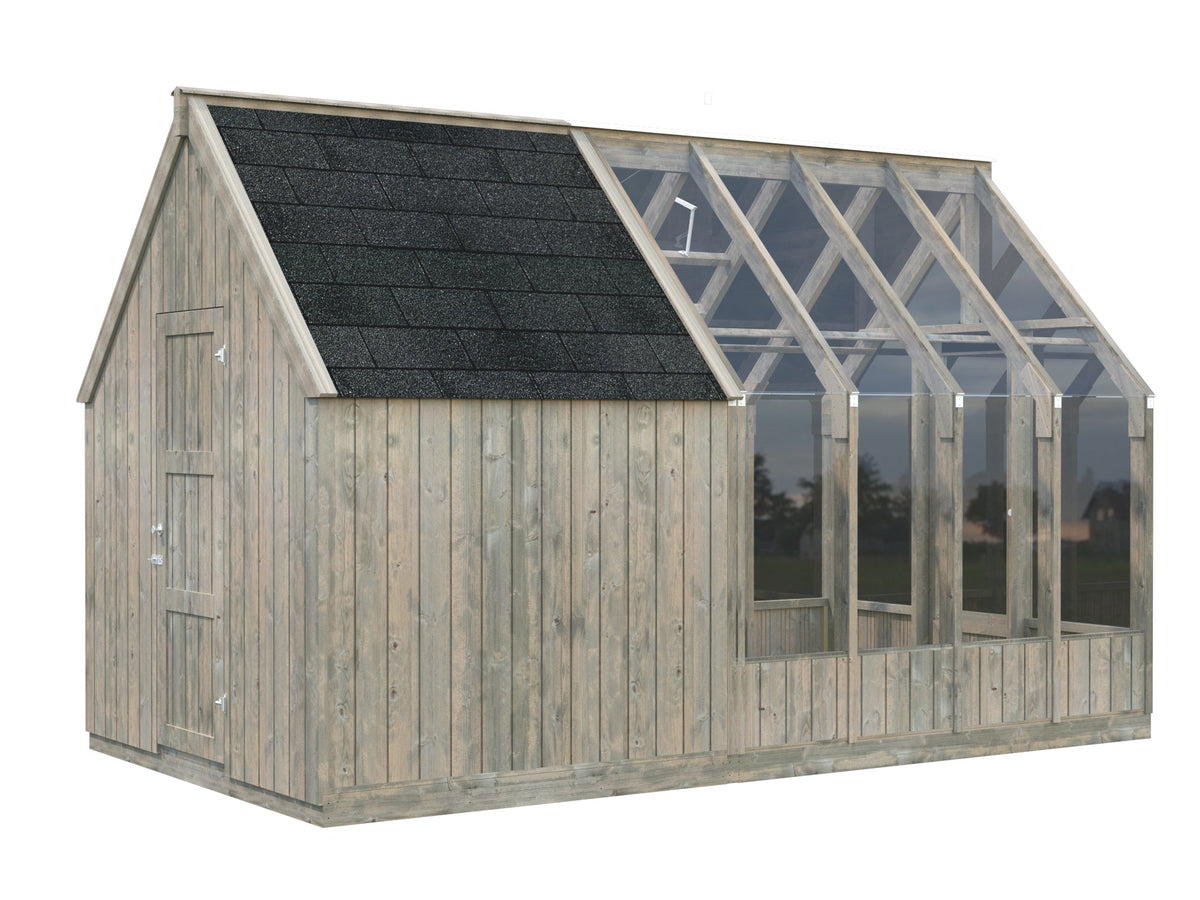 Garden Shed Emilia 4.0 m², grey pressure-treated