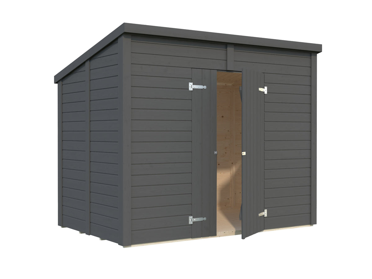 Garden Shed Leif 4.5 m², painted grey