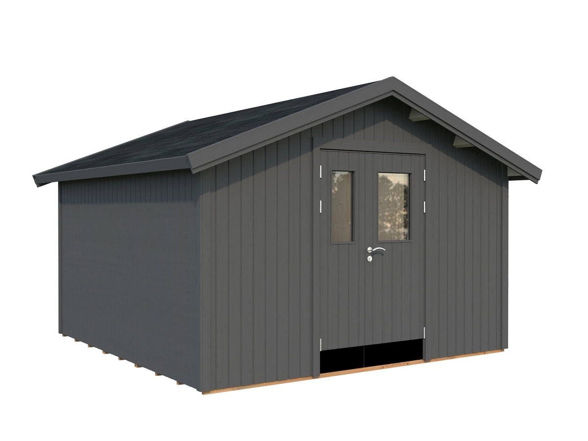 Garden Shed Lucas 12.1 m², painted grey