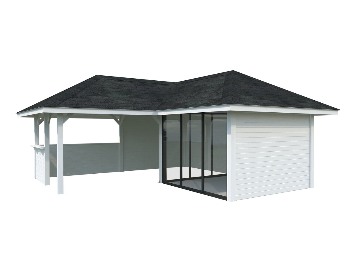Glass Garden Room Bianca 24.9 m² Set 509 Slide Plus, painted white