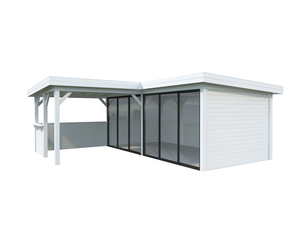 Glass Garden Room Lenna 24.9 m² Set 422 Slide, painted white