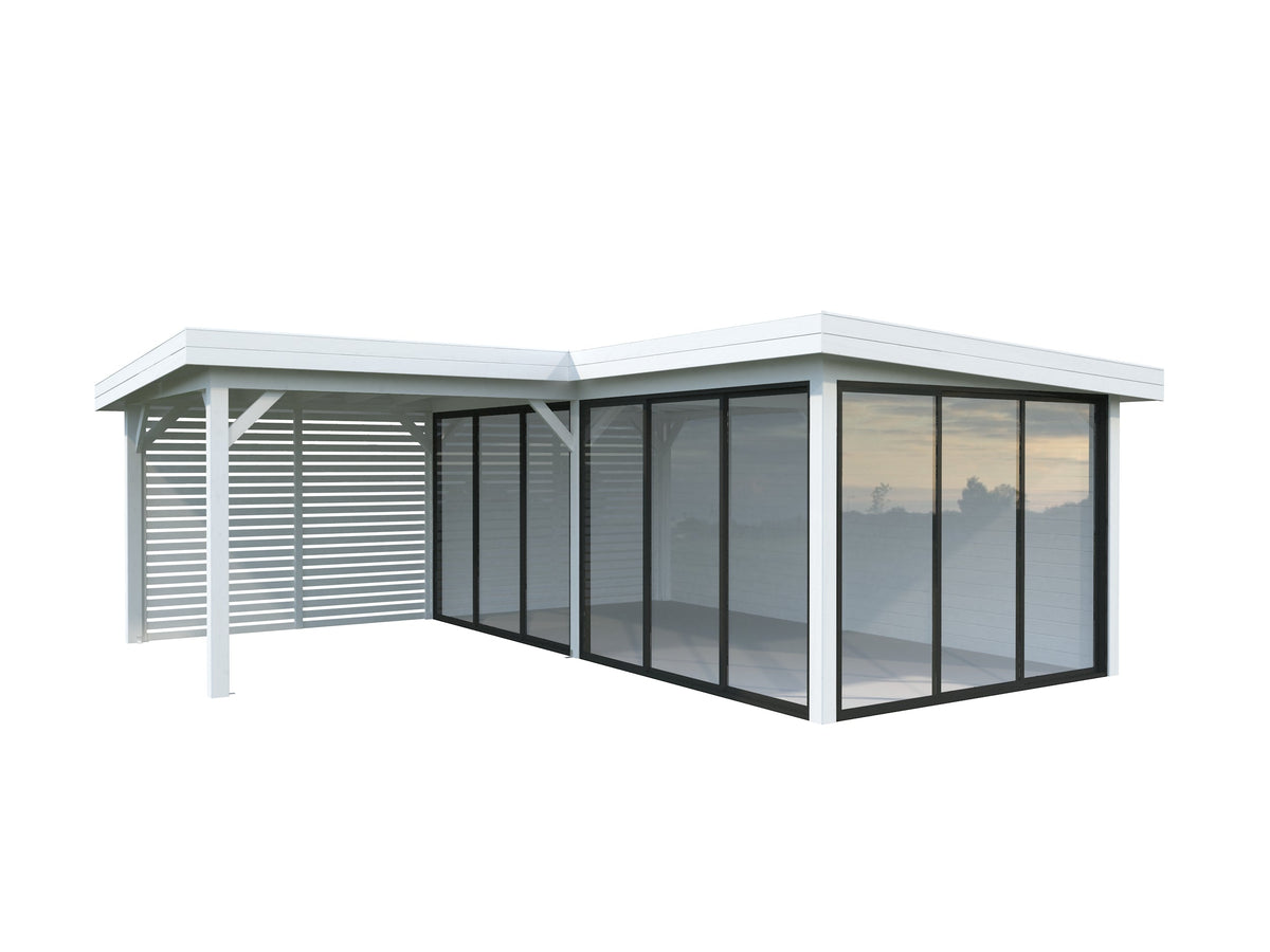 Glass Garden Room Lenna 24.9 m² Set 714 Slide Plus, painted white