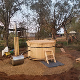 Wood-fired Hot Tub XL 1.9m diameter (~8 people, external heater)