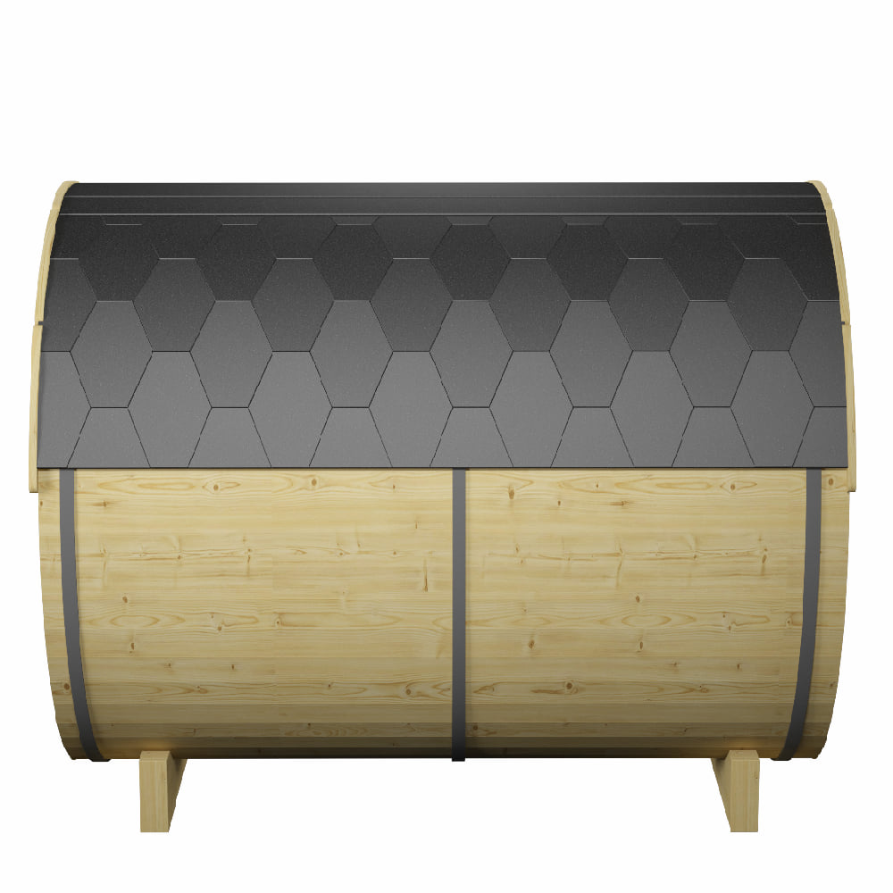 Barrel Sauna M-EL, 2/6 (lying down/seated) people capacity, wood-fired