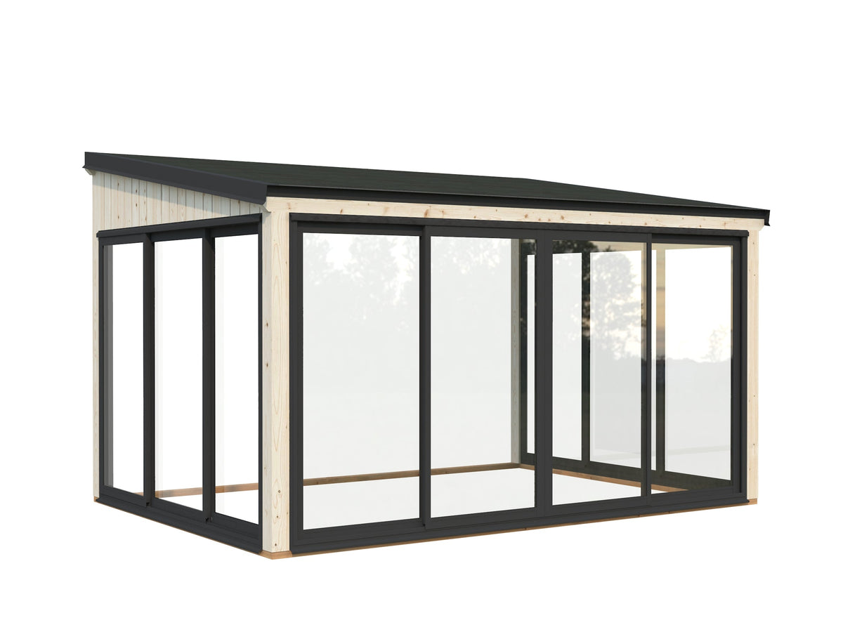 Attached Conservatory Lumi 11.6 m² Slide Plus, untreated