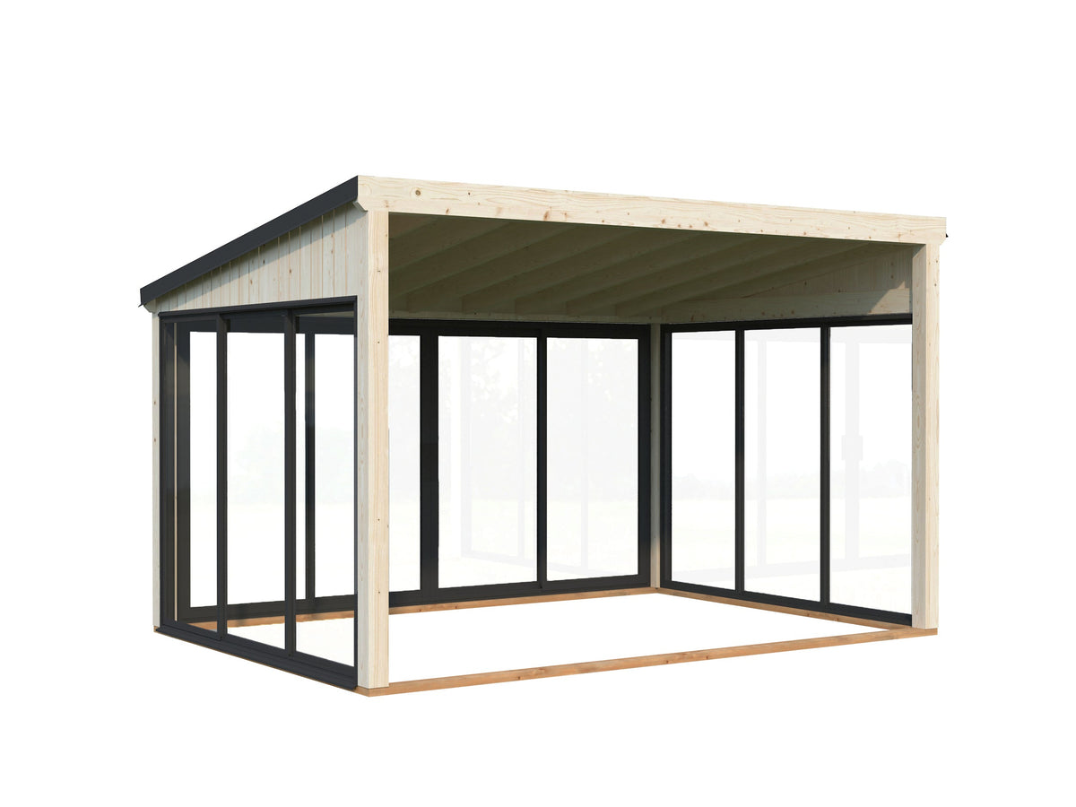 Attached Conservatory Lumi 11.6 m² Slide Plus, untreated