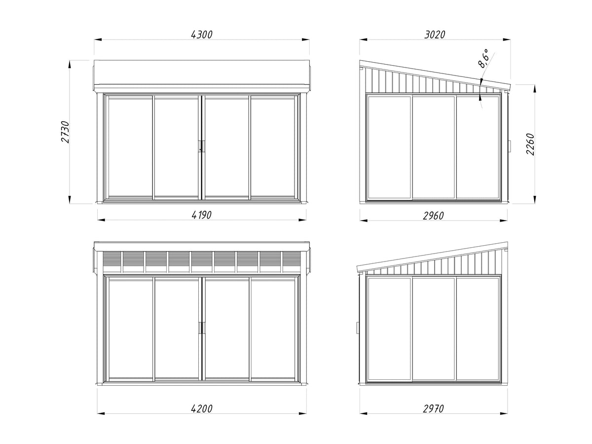 Attached Conservatory Lumi 11.6 m² Slide Plus