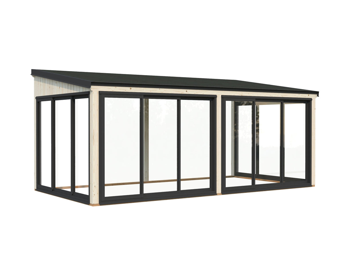 Attached Conservatory Lumi 16.2 m² Slide, untreated