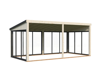 Attached Conservatory Lumi 16.2 m² Slide, untreated