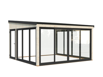 Attached Conservatory Lumi 16.6 m² Slide Plus, untreated