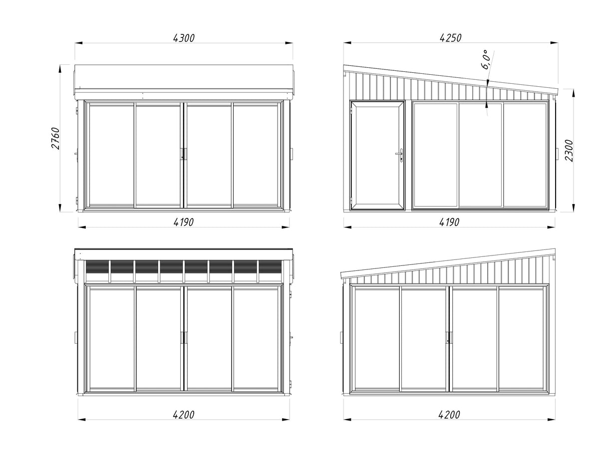 Attached Conservatory Lumi 16.6 m² Slide Plus