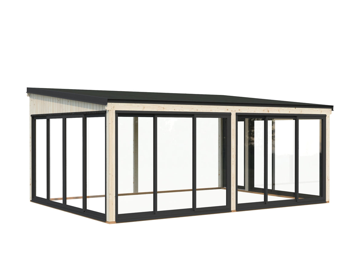 Attached Conservatory Lumi 23.3 m² Slide, untreated
