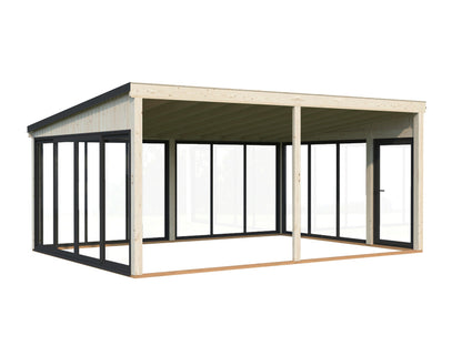 Attached Conservatory Lumi 23.3 m² Slide, untreated