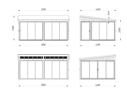 Attached Conservatory Lumi 23.3 m² Slide