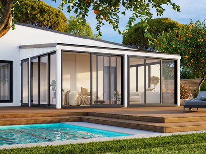 Attached Conservatory Lumi 23.3 m² Slide Plus