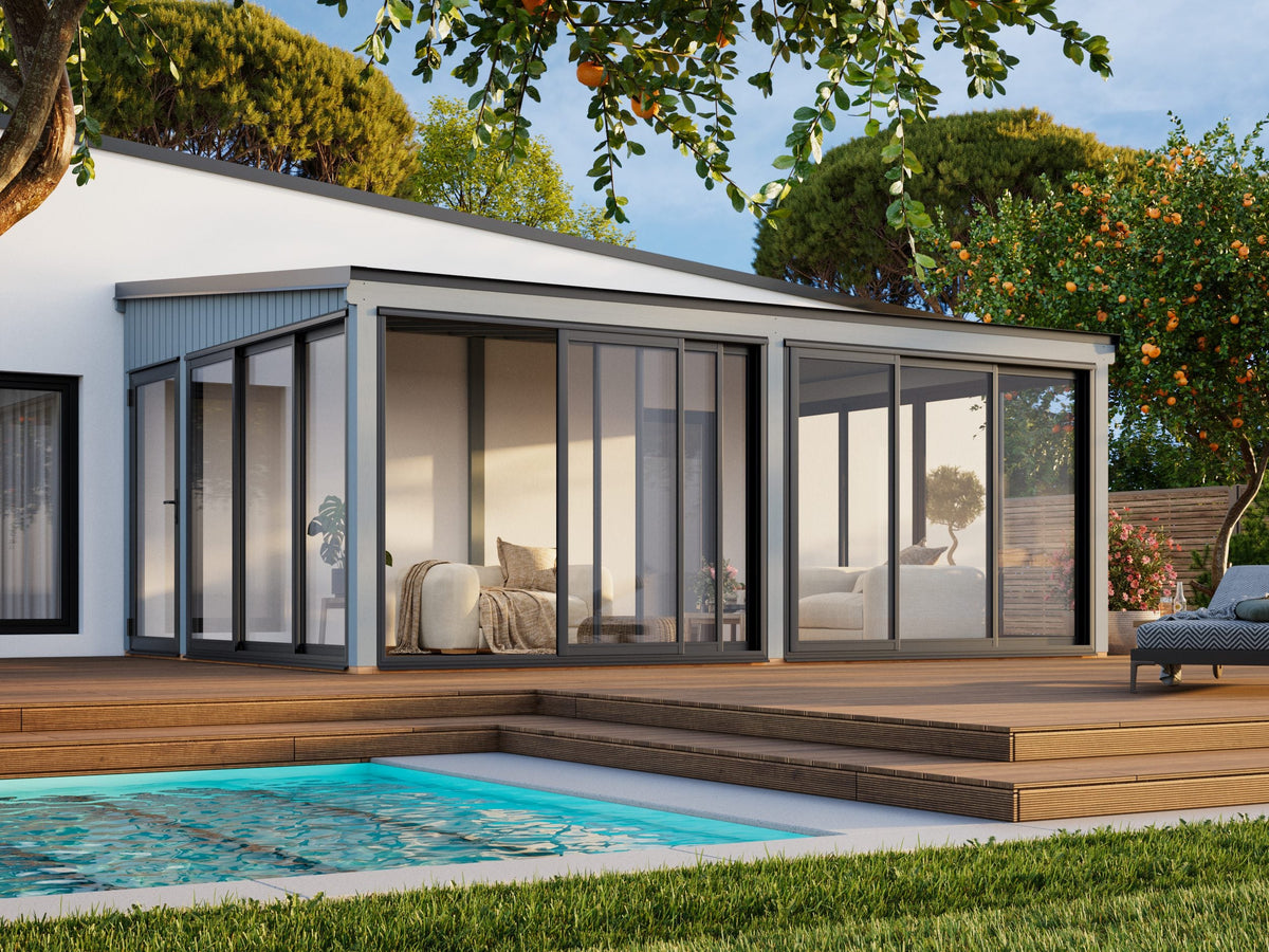 Attached Conservatory Lumi 23.3 m² Slide Plus