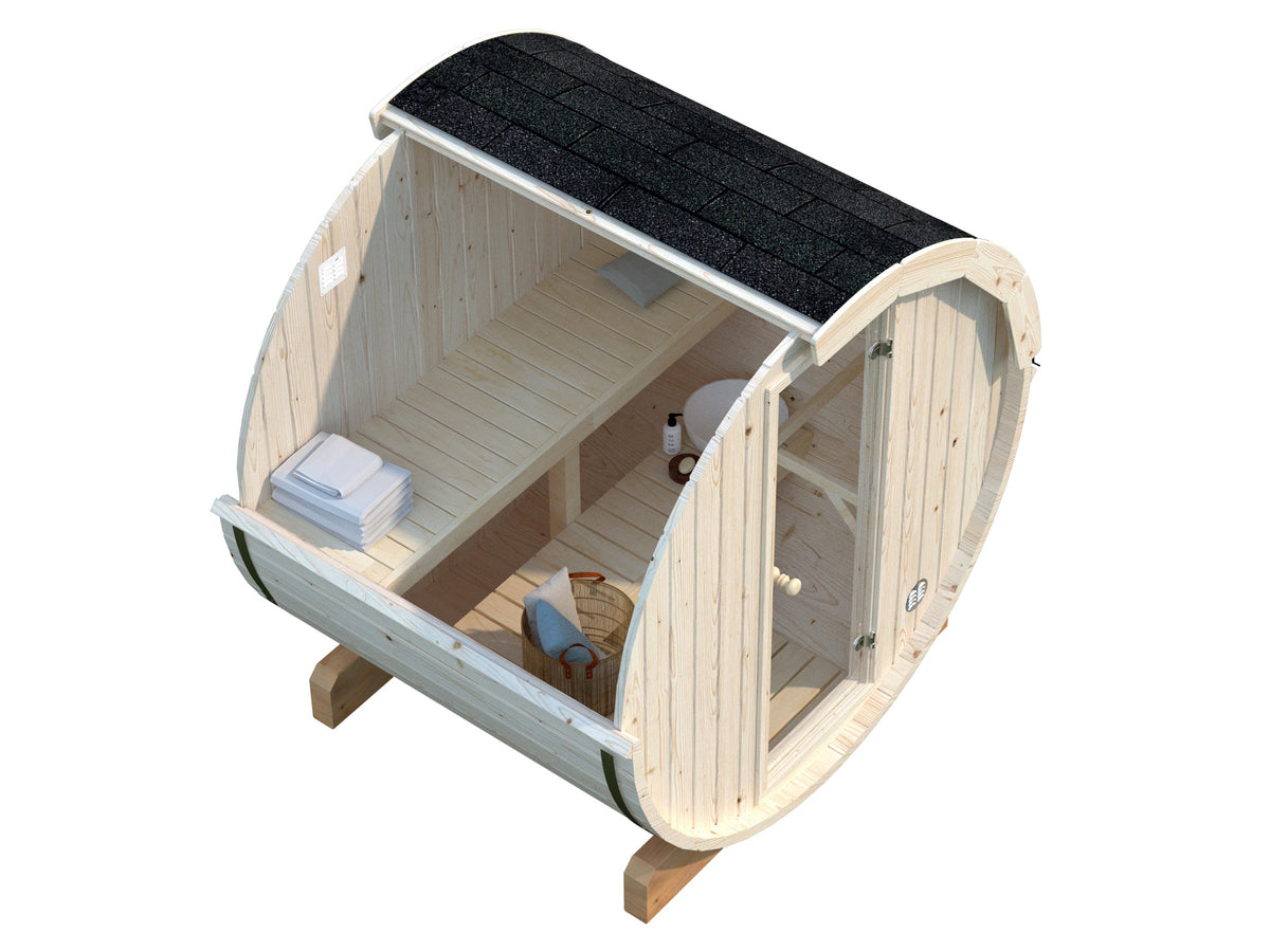 Barrel Sauna Anita S, 1.6 × Ø2.0 m, seats 2-3