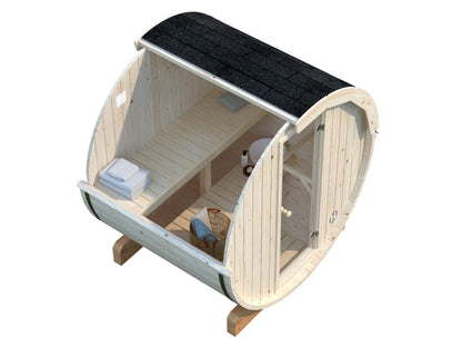 Barrel Sauna Anita S, 1.6 × Ø2.0 m, seats 2-3
