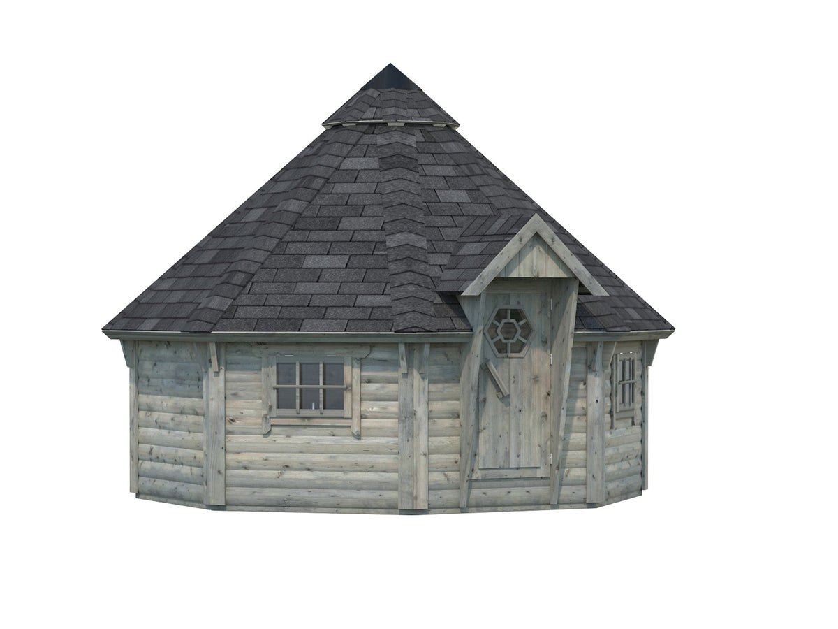 BBQ Hut Eva 11.4 m², grey dip-treated