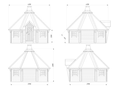 BBQ Hut Eva 11.4 m²