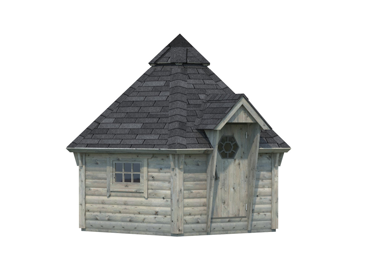 BBQ Hut Eva 8.7 m², grey dip-treated