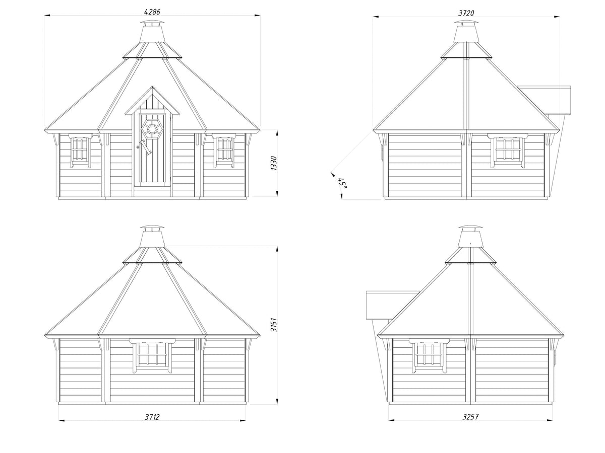 BBQ Hut Eva 8.7 m²