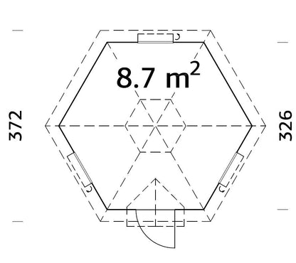 BBQ Hut Eva 8.7 m²