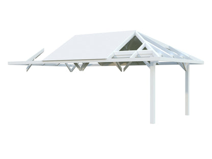 Bianca extra roof with 2 posts, painted white