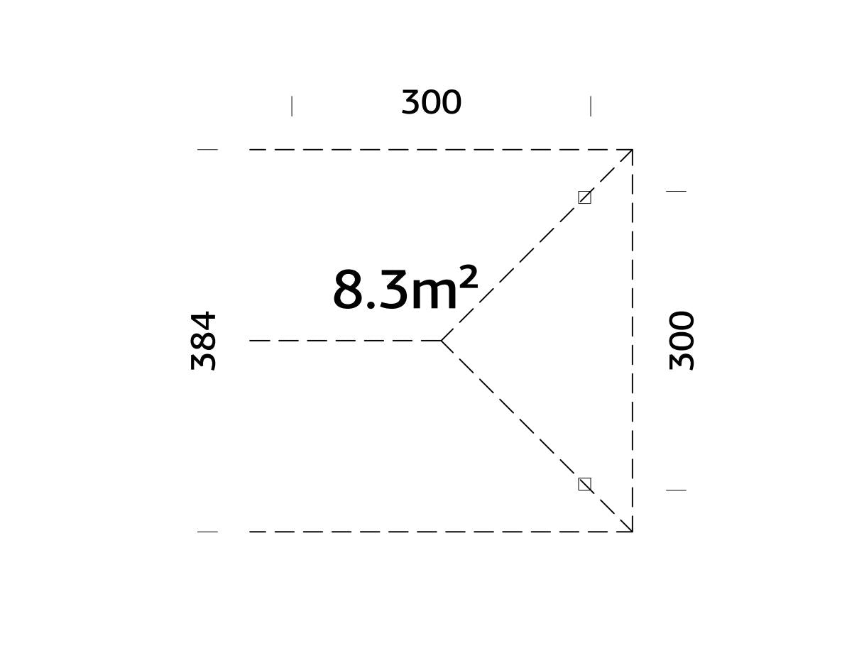 Bianca extra roof with 2 posts