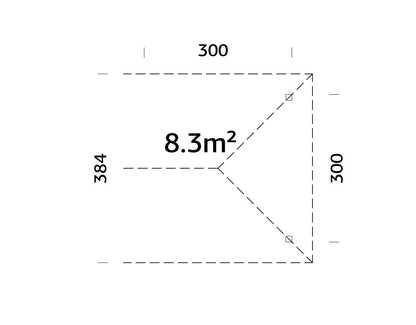 Bianca extra roof with 2 posts
