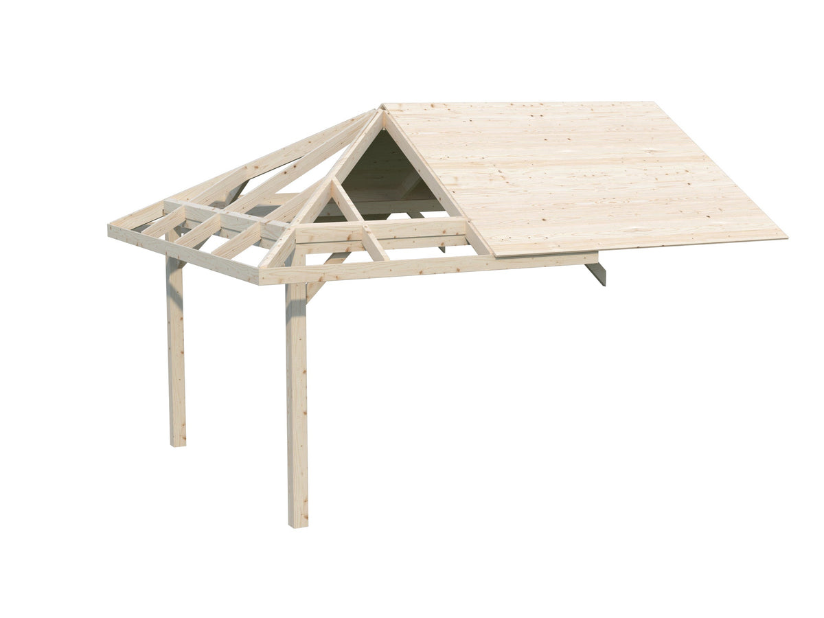 Bianca extra roof with 2 posts, untreated