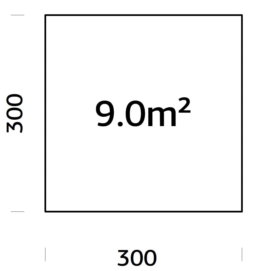 Foundation frame 3x3 m (incl. LogFoot)