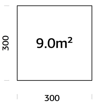 Foundation frame 3x3 m (incl. LogFoot)