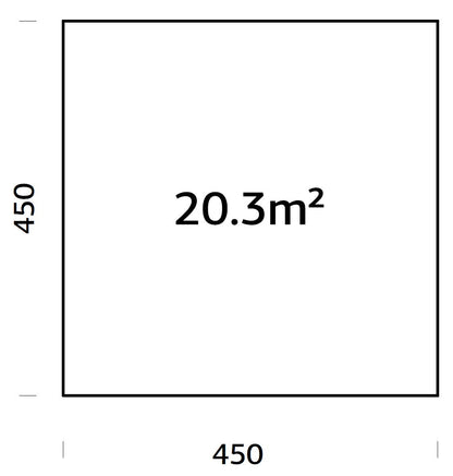 Foundation frame 4.5x4.5 m (incl. LogFoot)