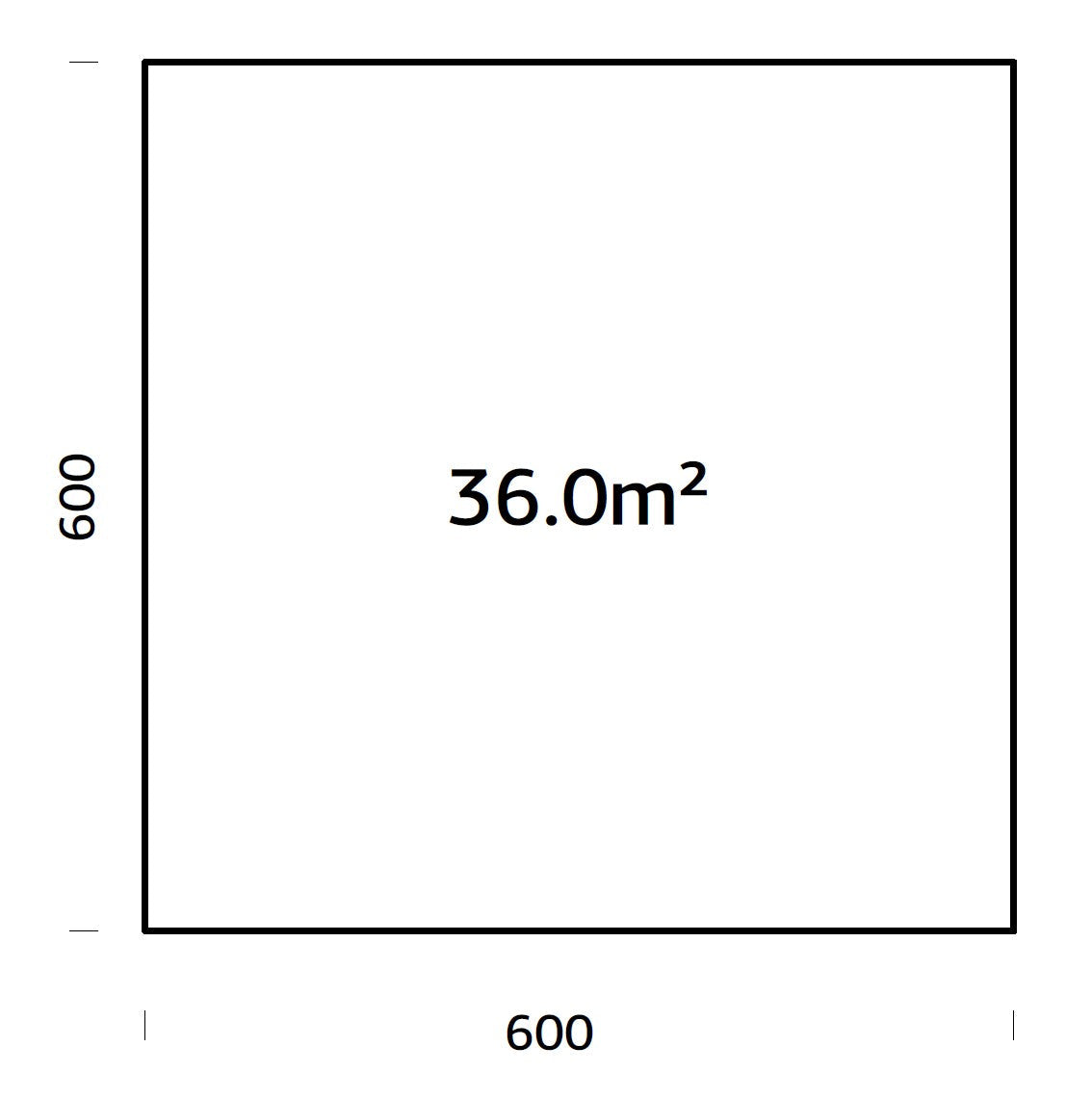 Foundation frame 6x6 m (incl. LogFoot)