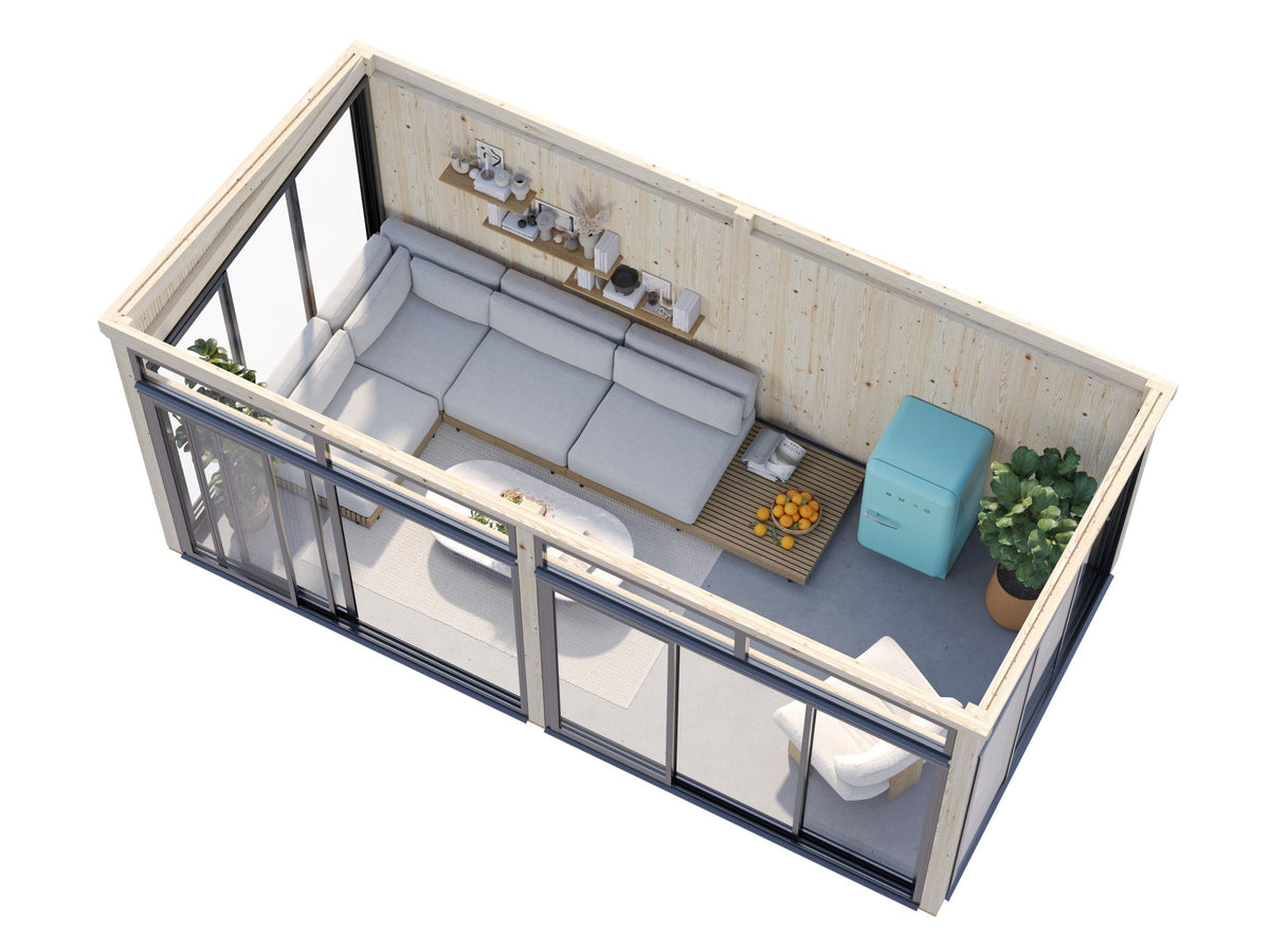Freestanding Conservatory Saga 16.2 m² Slide Plus