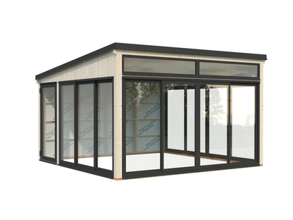 Freestanding Conservatory Saga 16.6 m² Slide Plus, untreated