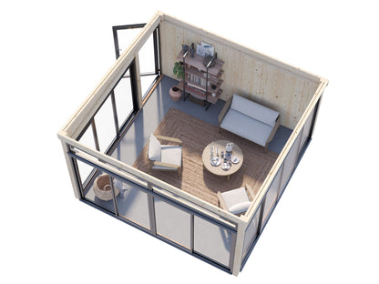 Freestanding Conservatory Saga 16.6 m² Slide Plus